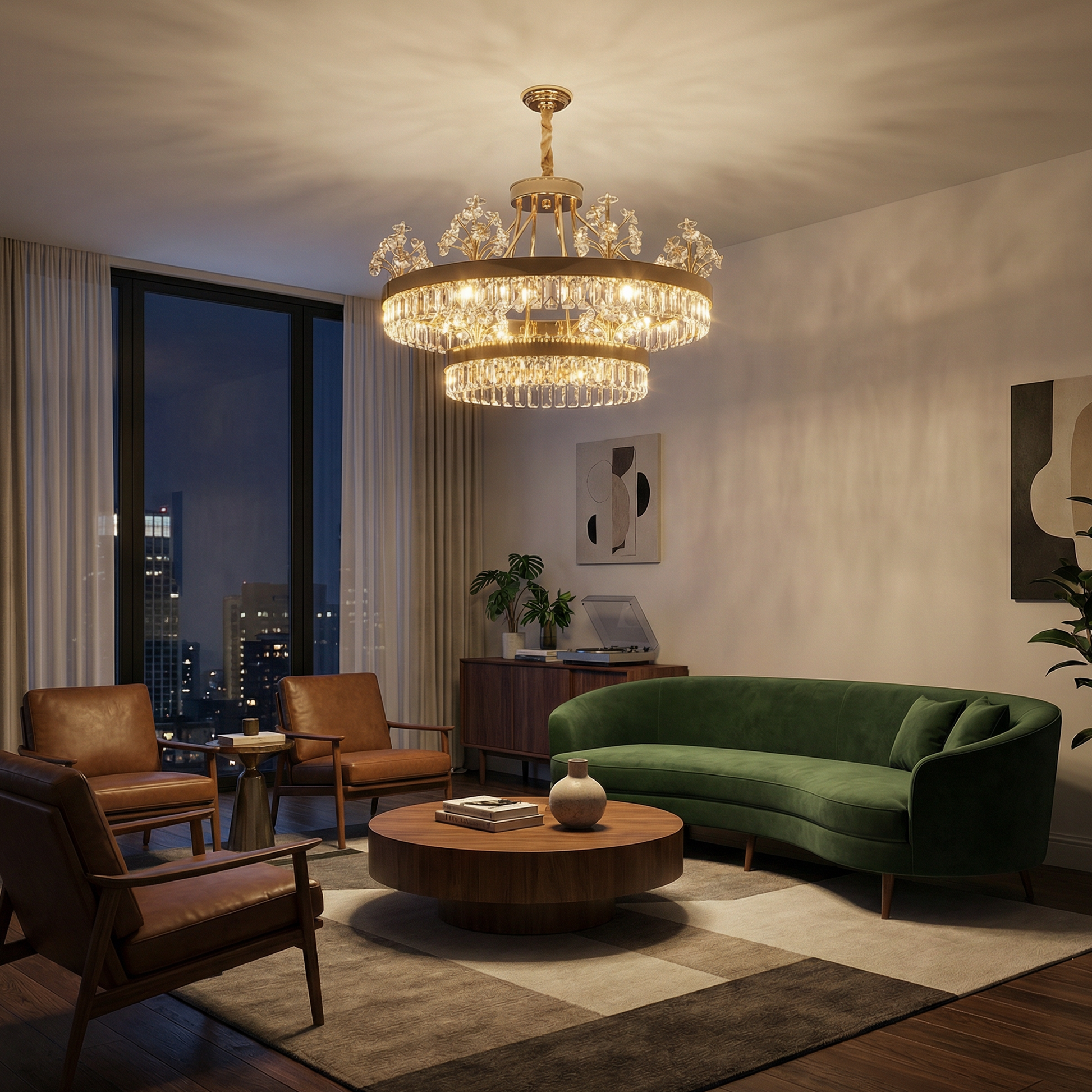 Premium binnenplafondlamp kristallijne inspiratie – Rosée