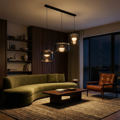 Minimalistische Nordic Glazen Hanglamp voor Woonkamers en Slaapkamers – Vetroéclat