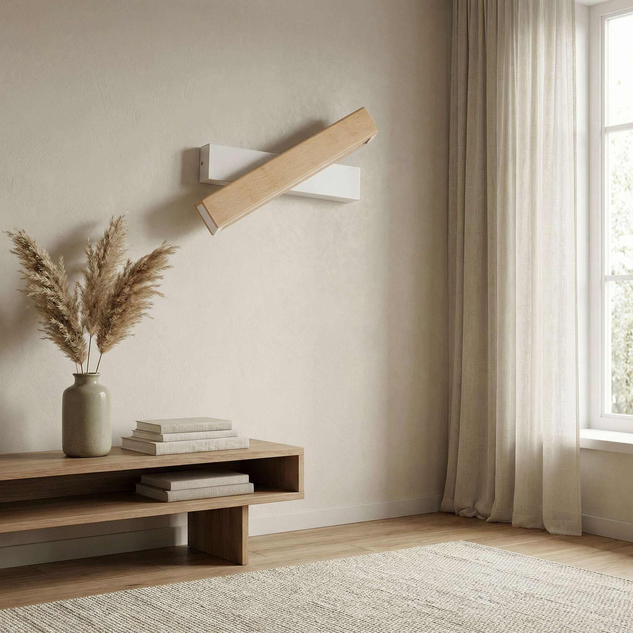 Wandlamp in Hout en Metaal voor Woonkamer – Armonéa