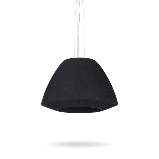 Pleated black fabric chandelier contemporary design for living room – Model Neralyss