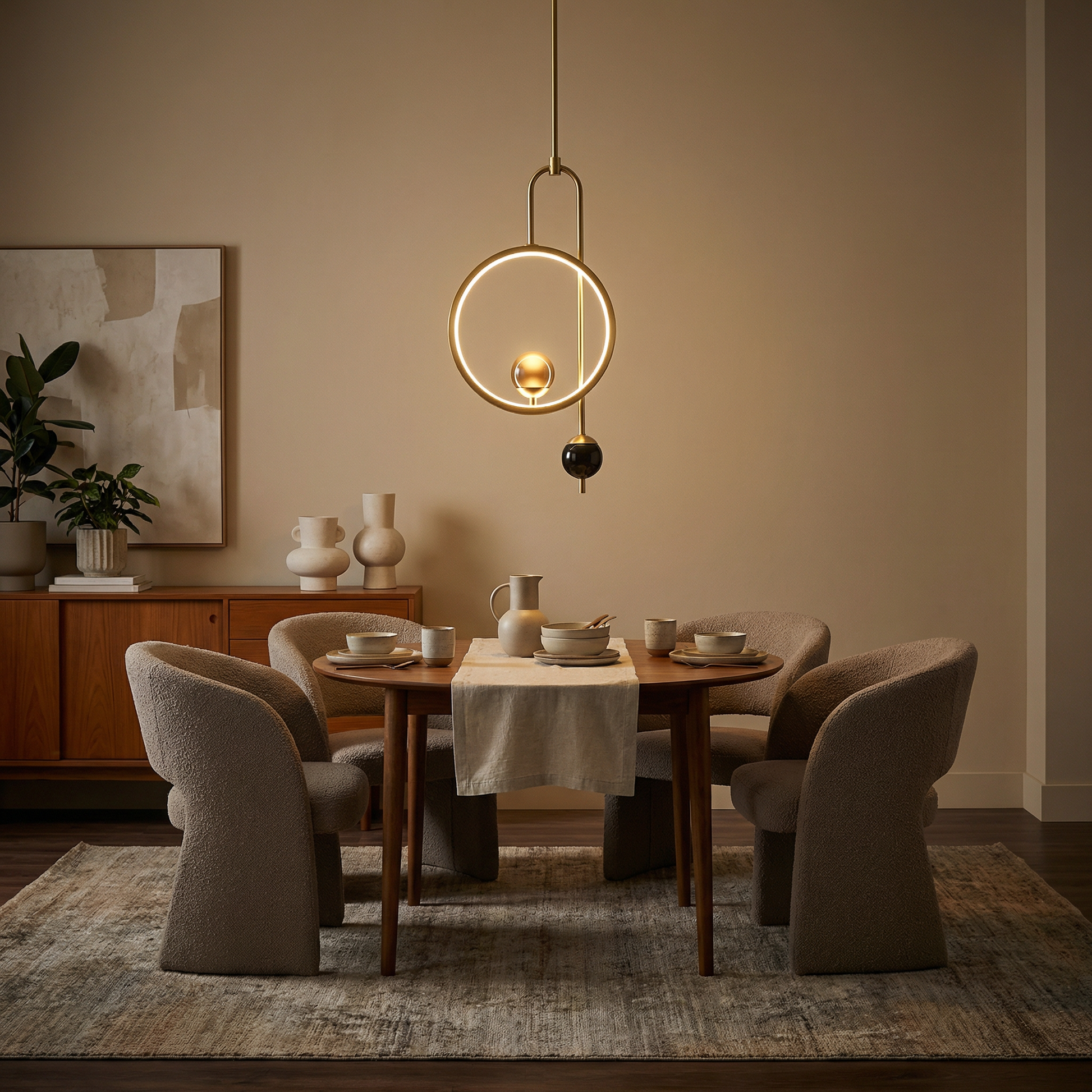 LED Hanglamp Ring Modern voor Multifunctionele Ruimten – Haloa