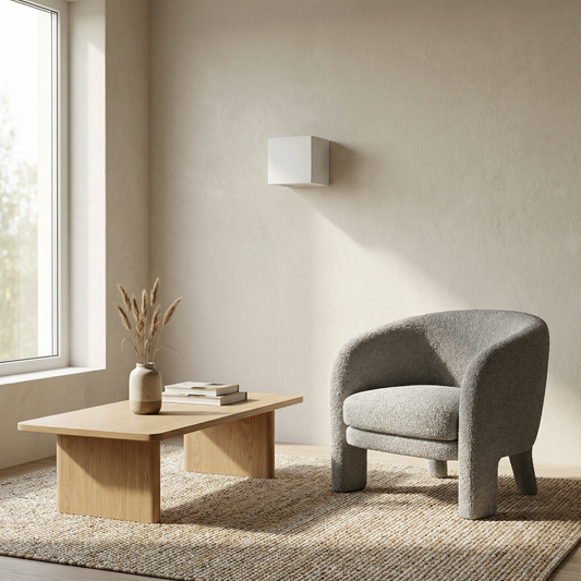Moderne Witte Keramische Wandlamp – modèle Aurelion