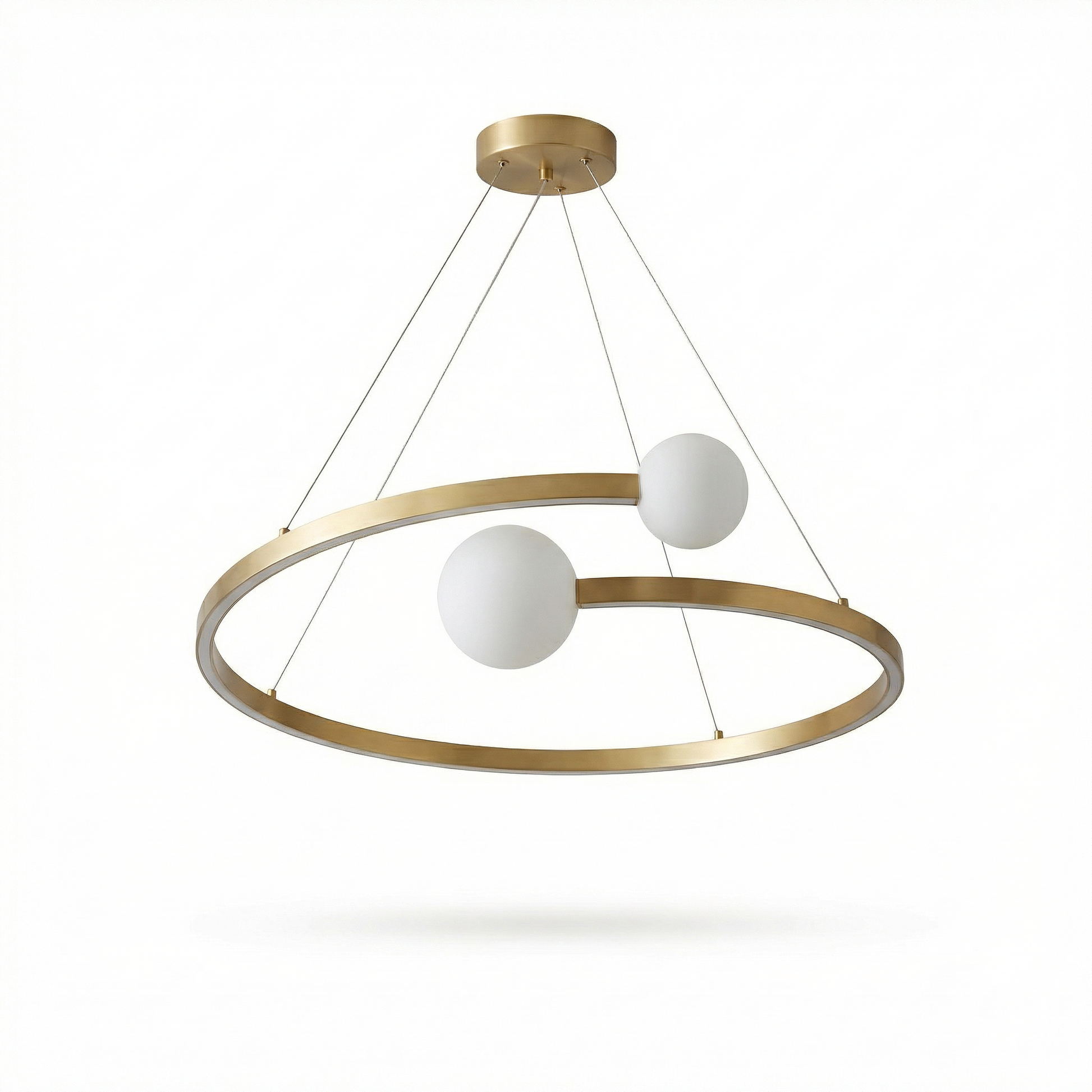 Gouden Kroonluchter Minimalistisch Design & Hedendaags Luxe – Zenya