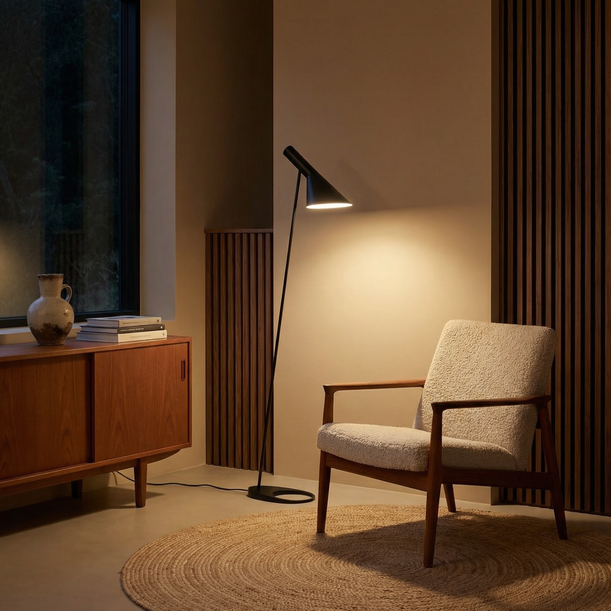 Minimalistische designvloerlamp met volledige veelzijdigheid – Moderna