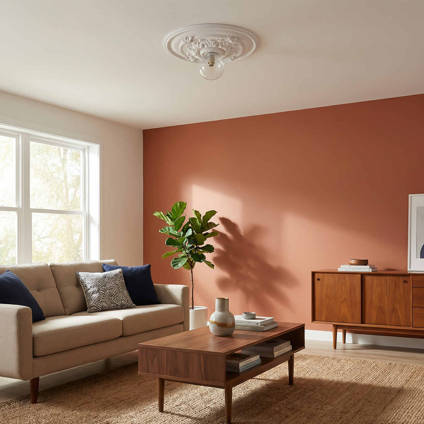 Plafondlamp Vintage Chic met Regelbaar LED-licht – Orluna