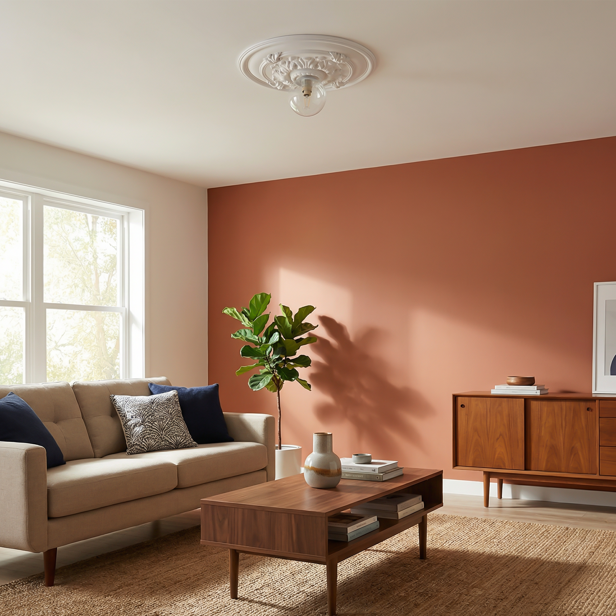 Plafondlamp Vintage Chic met Regelbaar LED-licht – Orluna