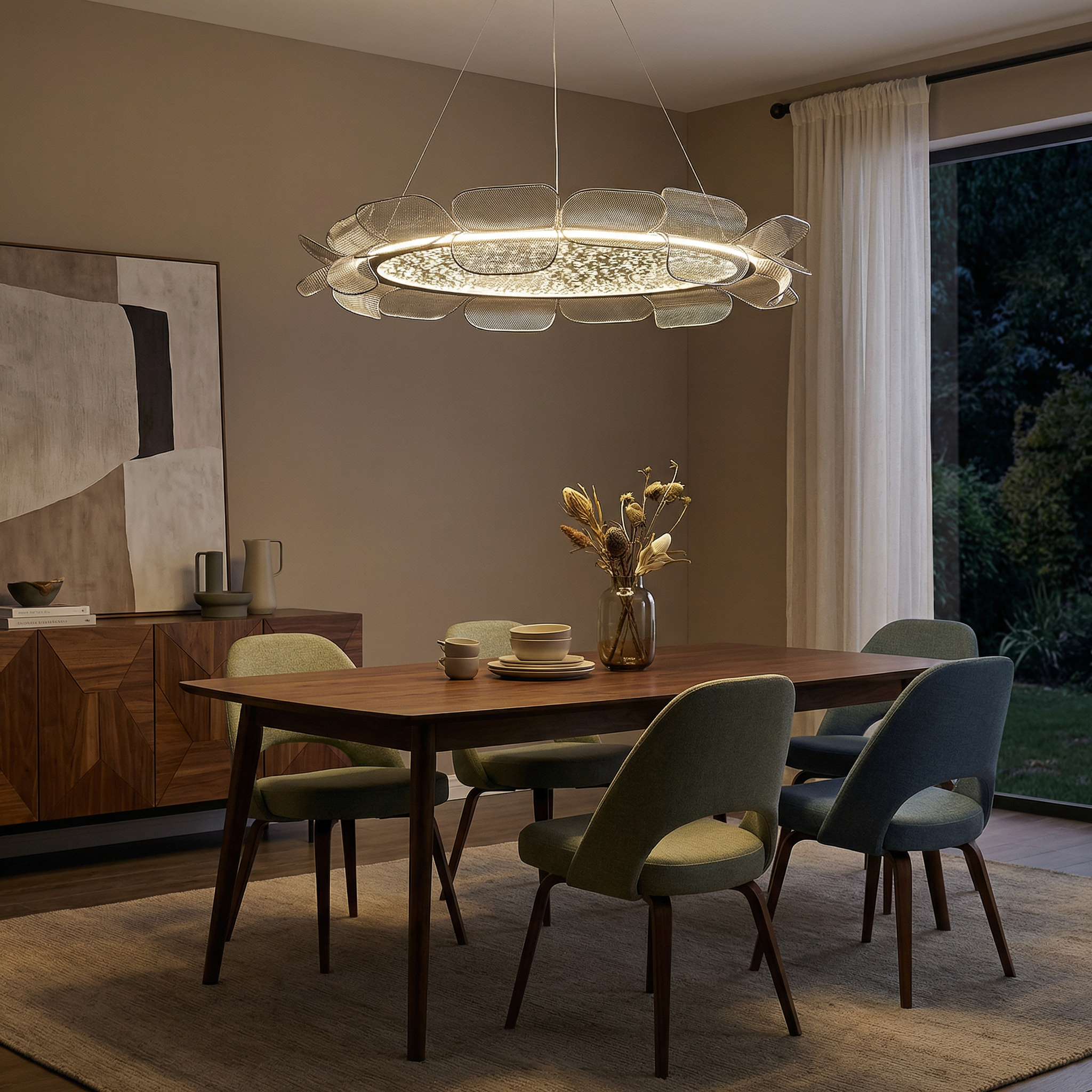 Hanglamp Bloemvormig Acryl & Harmonieus Halo – Zyaa