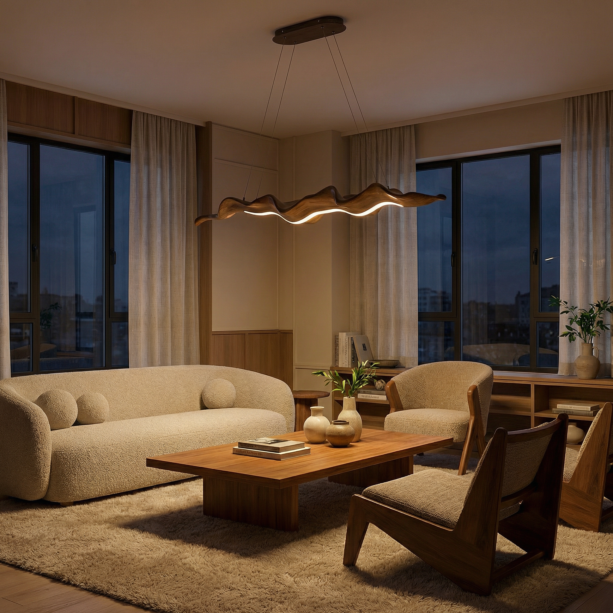 Modern en verfijnde gesmede ijzeren hanglamp – Calypso