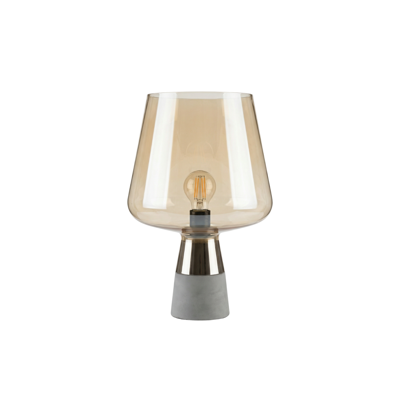 Lampe Chevet Verre Pierre Design Industriel – Lumora