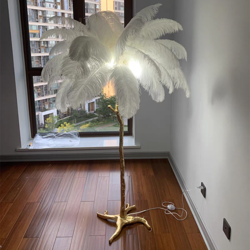 Staande Lamp Veren Glamoureuze Sfeer Ambachtelijke Elegantie – Plumo