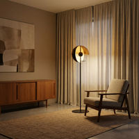 Lampadaire Vitrail Métal Design Post-Moderne – Lutopis