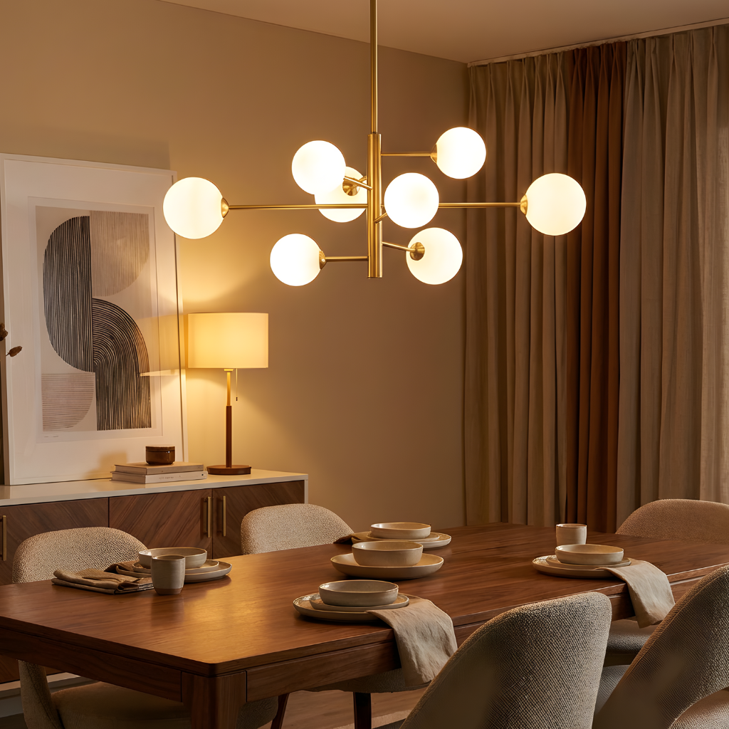 Goudkleurig metaal bolvormig refined design hanglamp – Orba