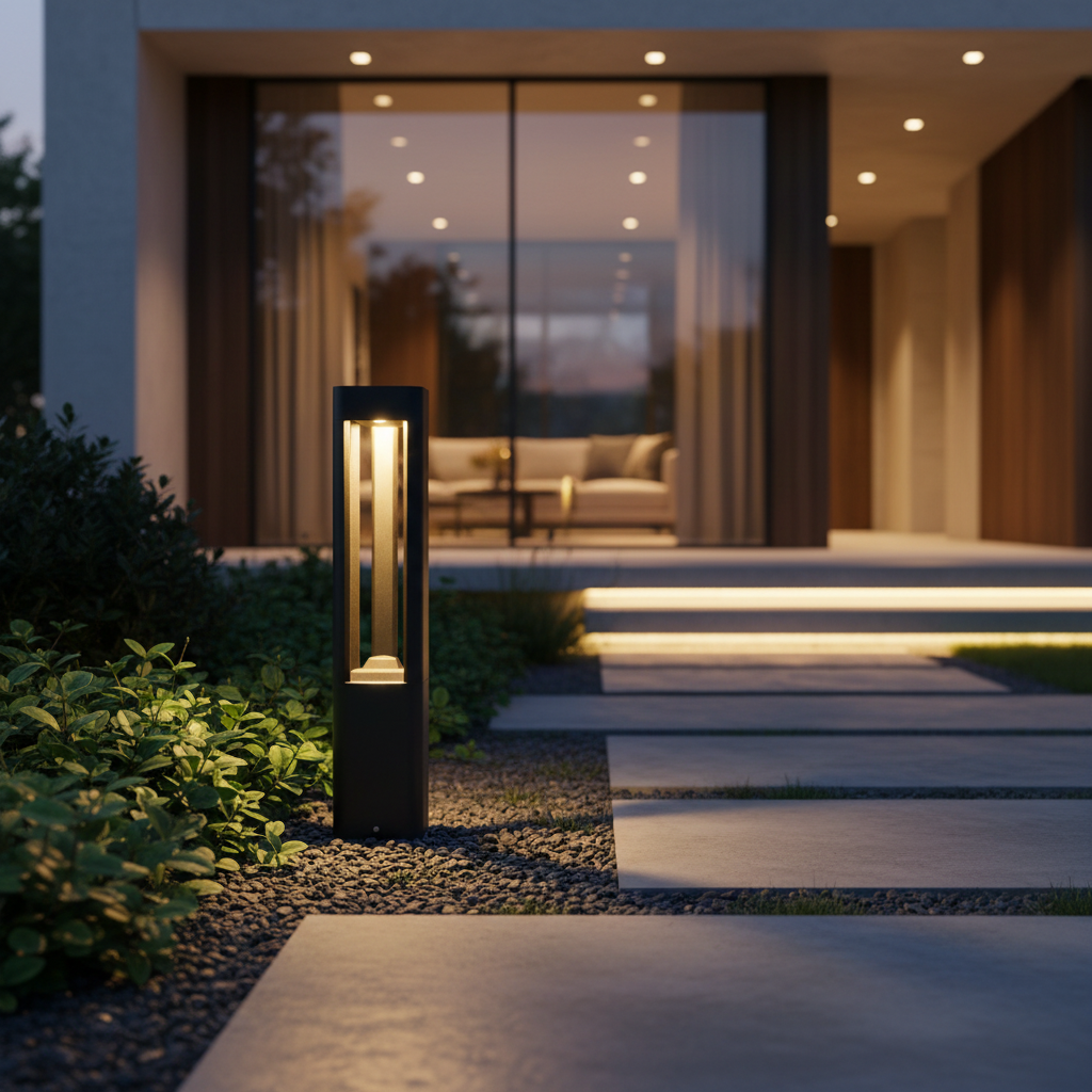 Borne LED extérieure en aluminium pour jardin – Aluminar
