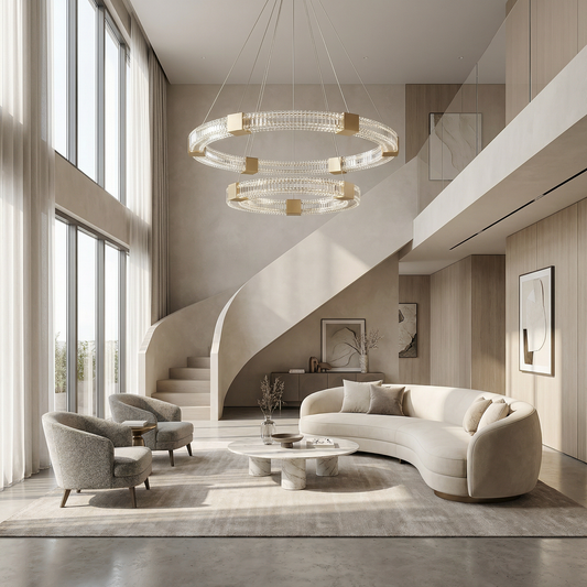 Binnenlandse Artistieke Cirkel Kroonluchter Zacht Licht – Prisma