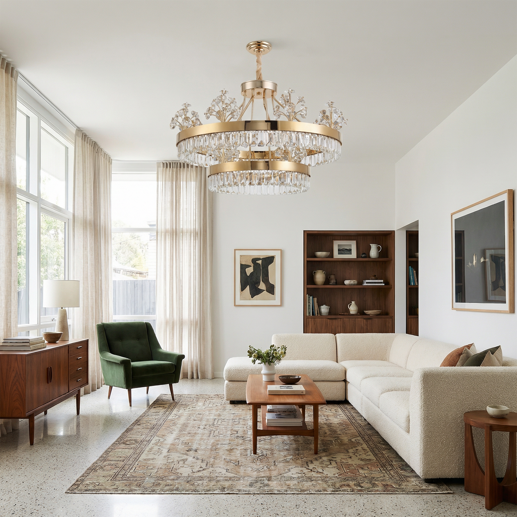 Premium binnenplafondlamp kristallijne inspiratie – Rosée
