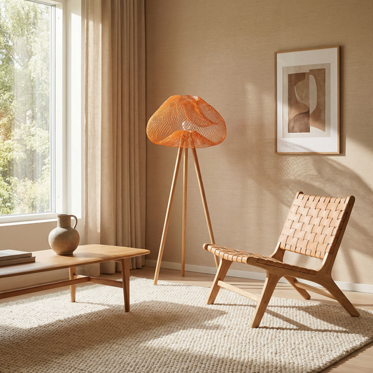 Staanlamp Bamboe Rotan Driepoot Natuurlijk – Elyora