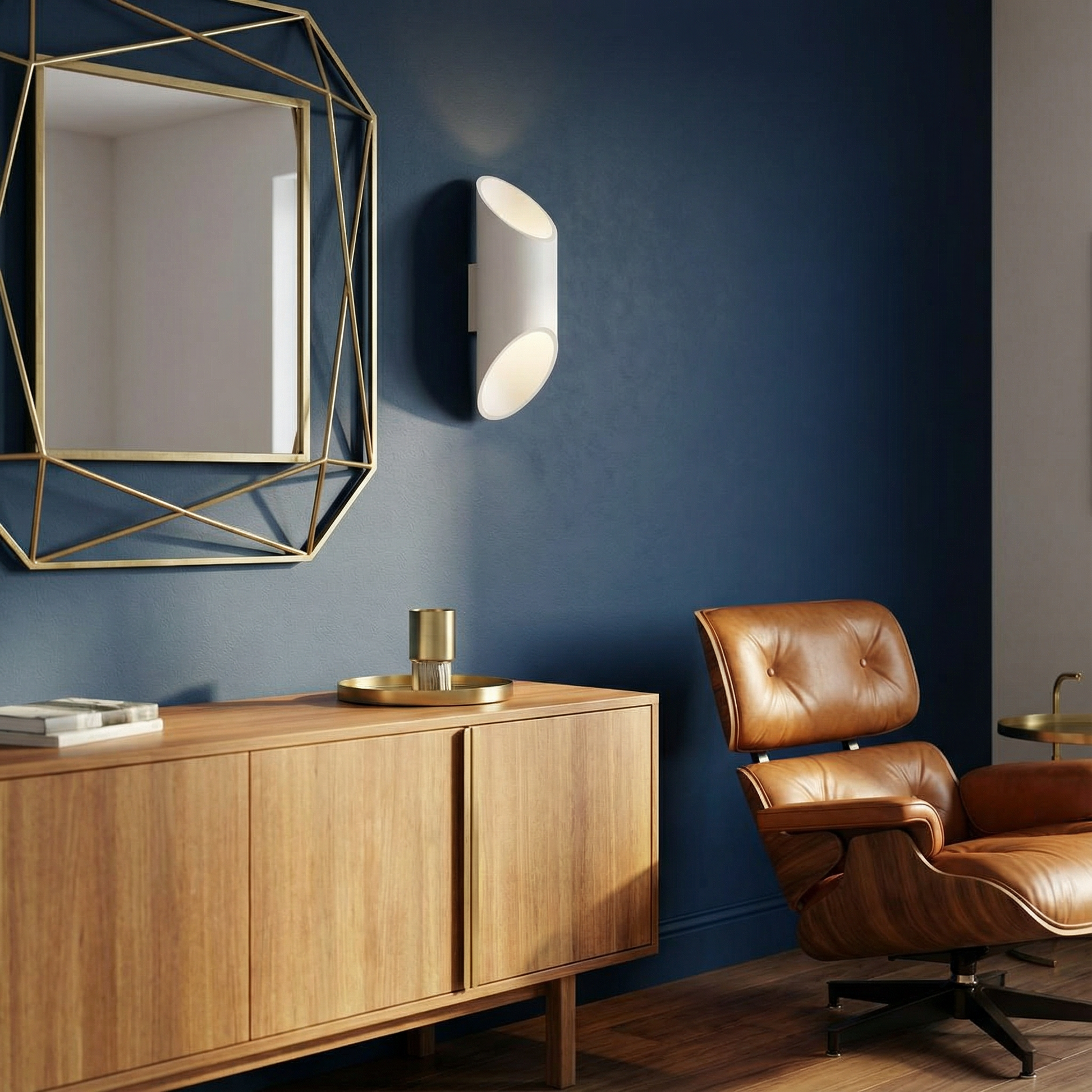 Moderne witte aluminium buiswandlamp – Model Orsena