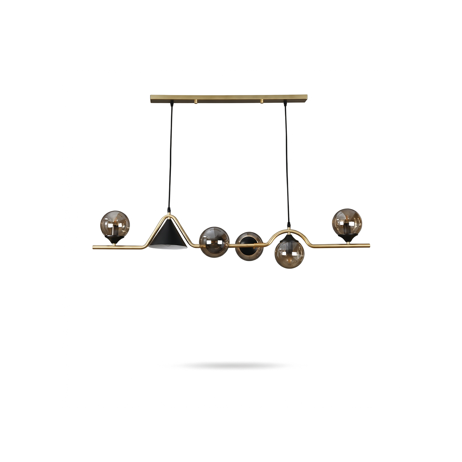 Plafondlamp Glas Metaal LED Modern – Stalio