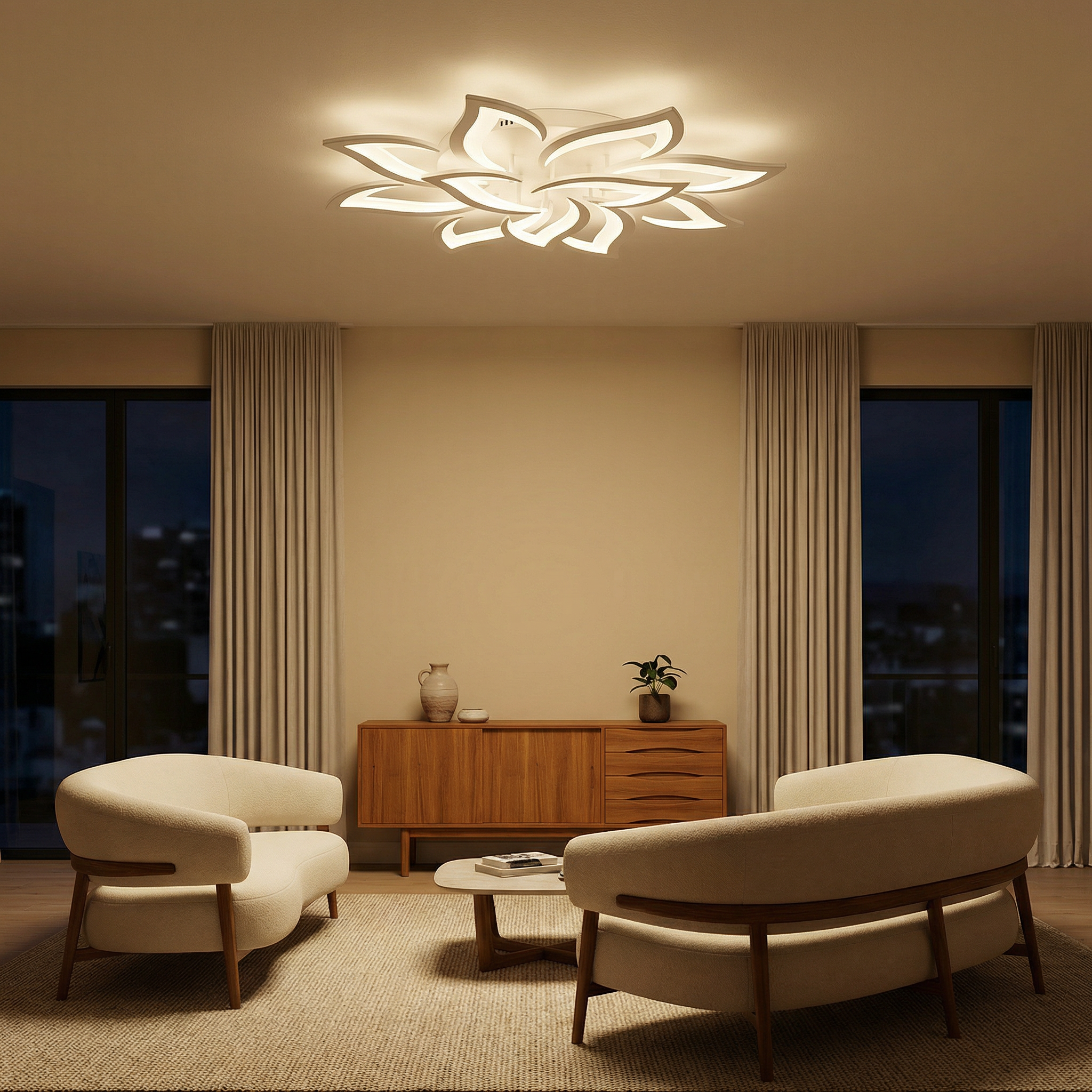 Modern Acryl Plafondlamp Dimbaar voor Woonkamer/Slaapkamer – Caeleste