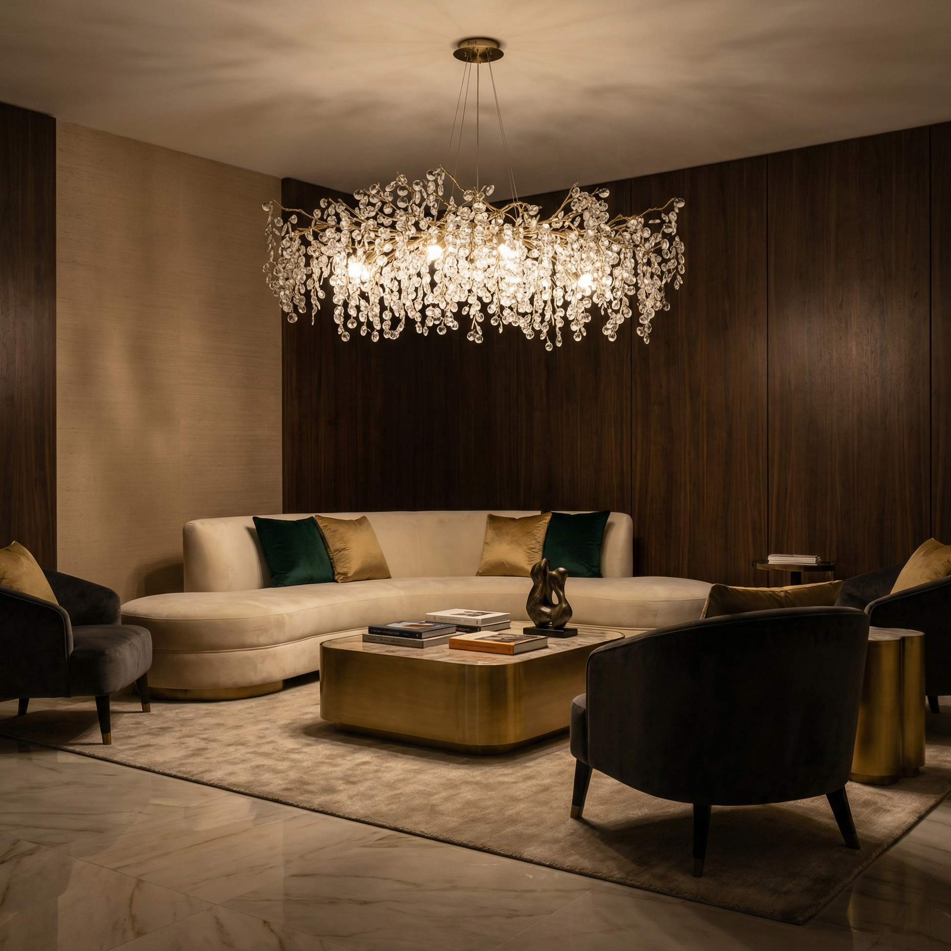 Moderne Kristal Kroonluchter voor Eetkamer – Crystalline