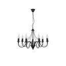 Lustre bougeoir noir glamour salon – Modèle Asterion