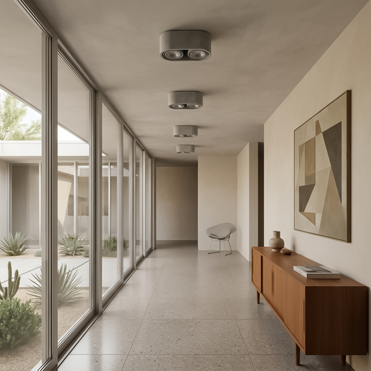 Plafonnier béton gris minimaliste – modèle Varelios
