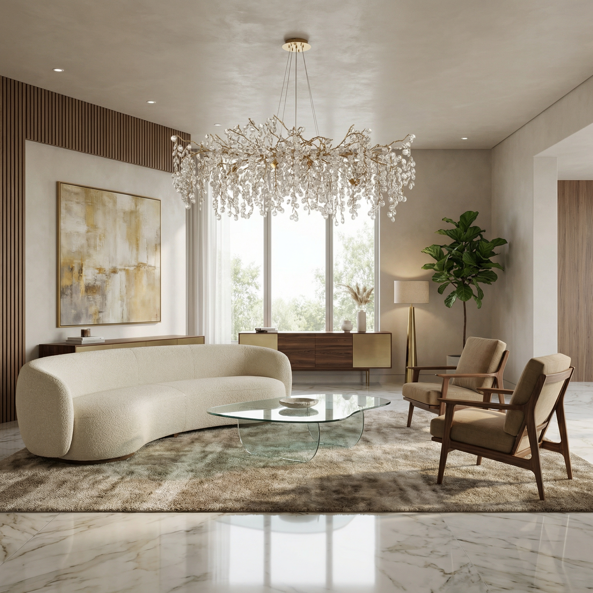 Moderne Kristal Kroonluchter voor Eetkamer – Crystalline