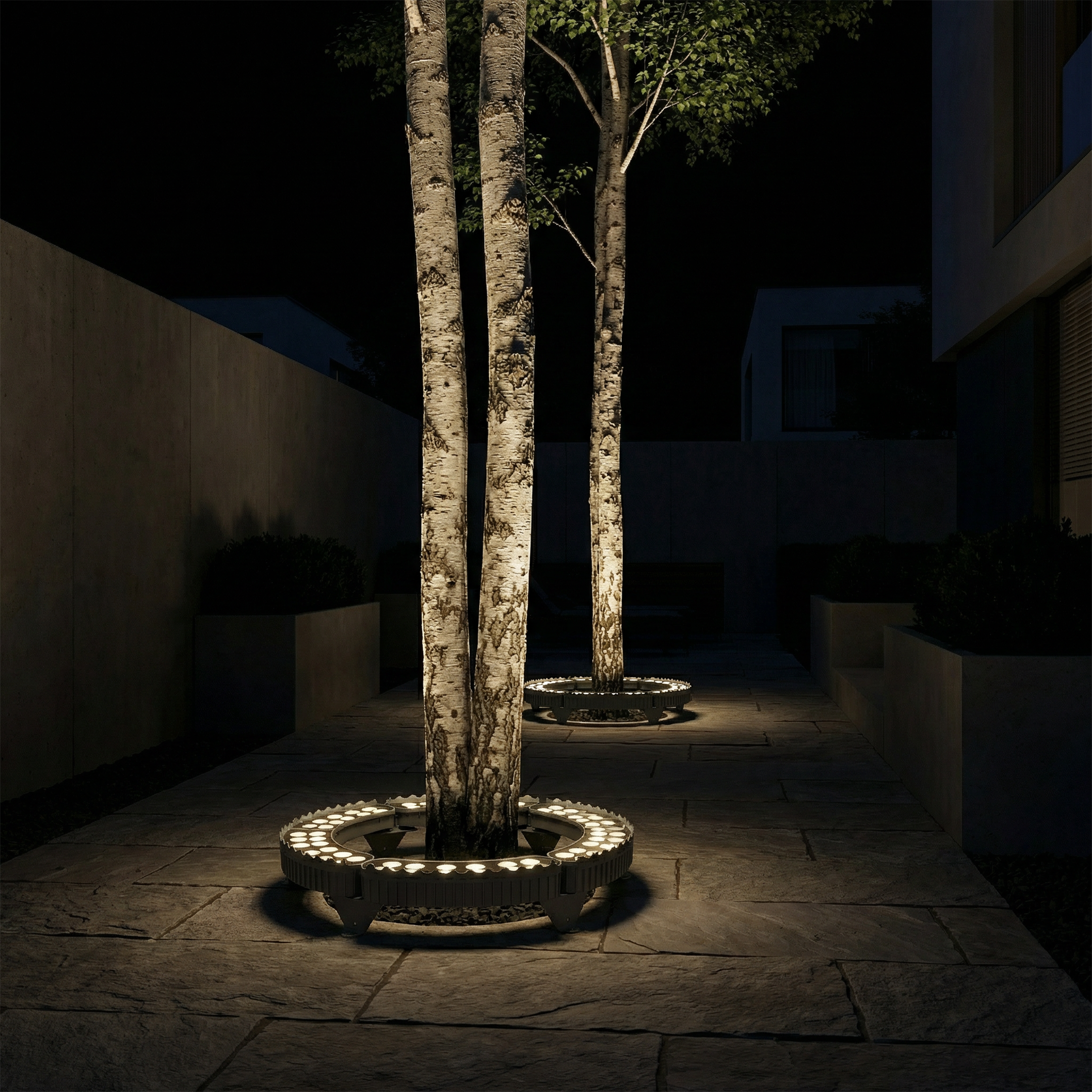 RGB Buitenprojector in aluminium voor bomen – Arbolux