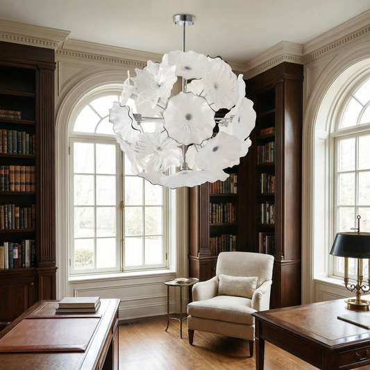 Wit Muranoglas Plafondlicht – Floréade