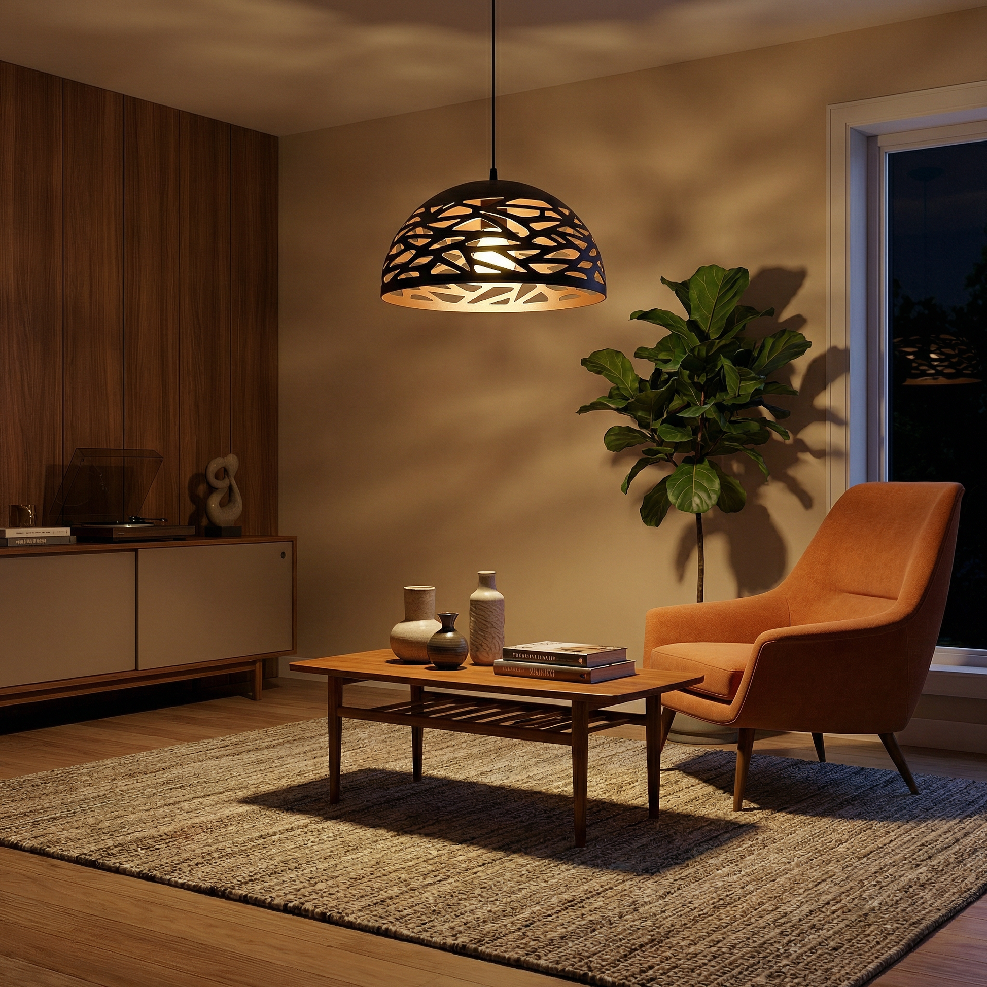 Verstelbare hanglamp in mid-century stijl – Ombrelle