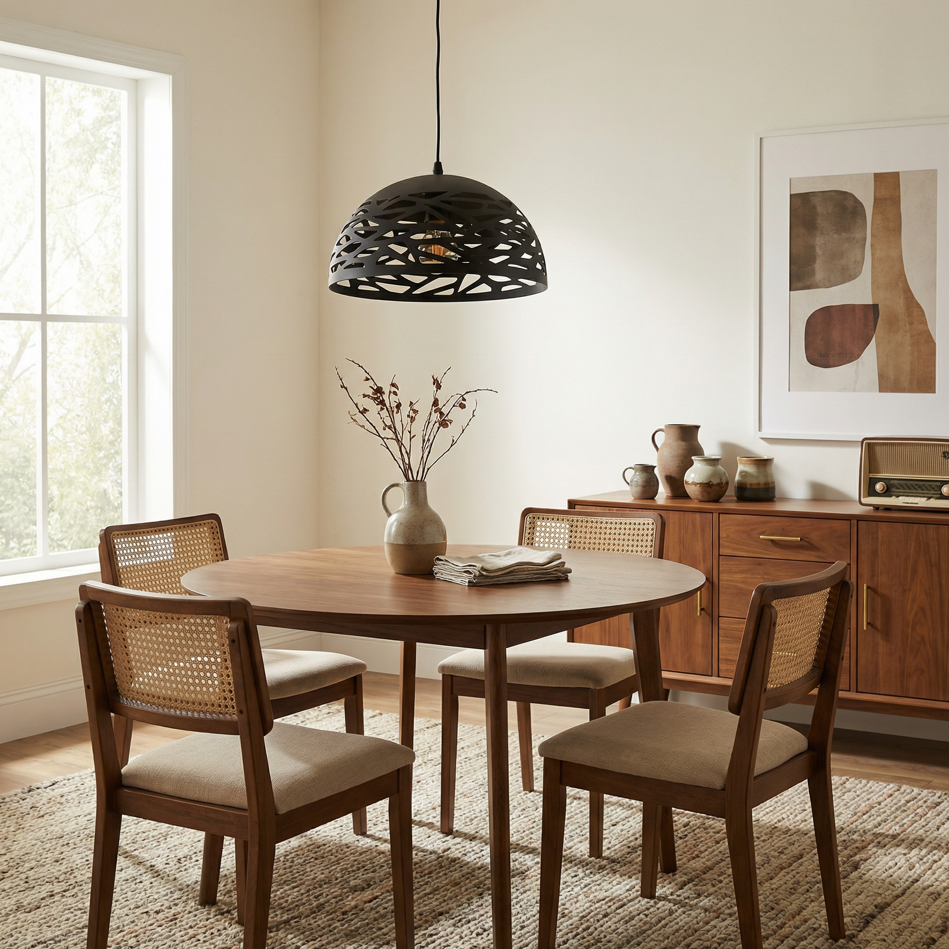 Verstelbare hanglamp in mid-century stijl – Ombrelle