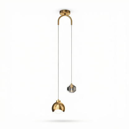 Hanglamp Zachte Ambiance Gouden Klem Modern Nordisch Ontwerp – Elegantie