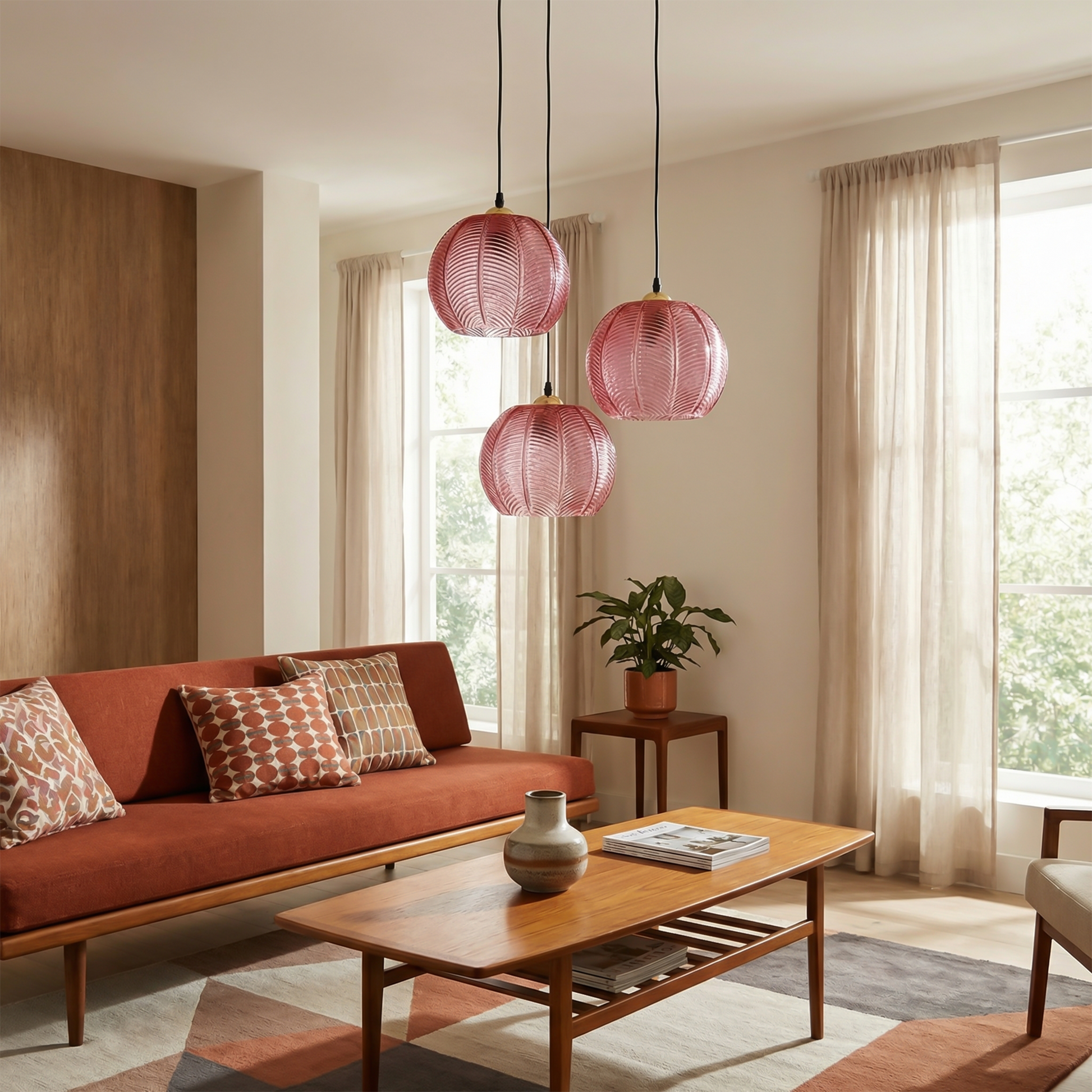 Botanische elegante hanglamp voor modern interieur – Feuillu