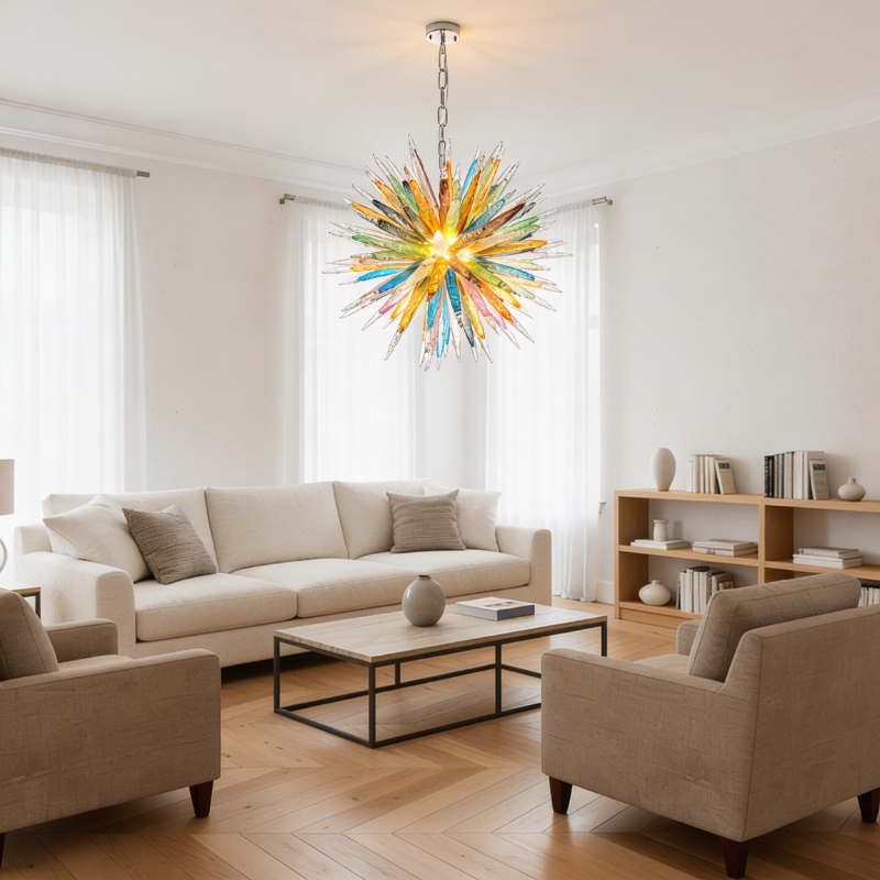 Kroonluchter Multicolore Muranoglas – Aurorice