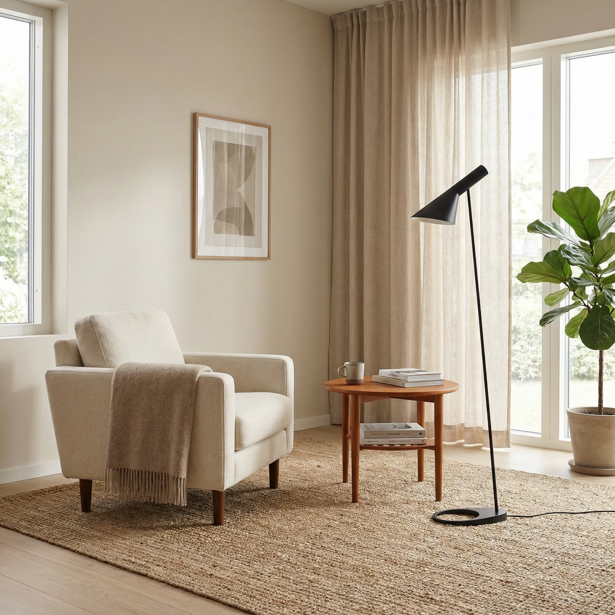 Minimalistische designvloerlamp met volledige veelzijdigheid – Moderna