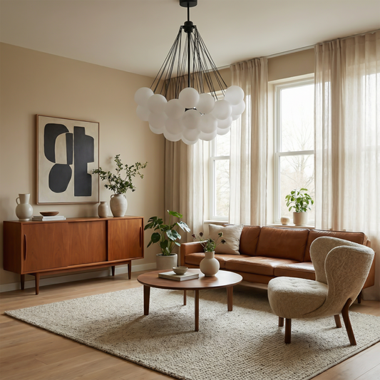 Glazen bollen hanglamp met LED – Hypnotique Orbe