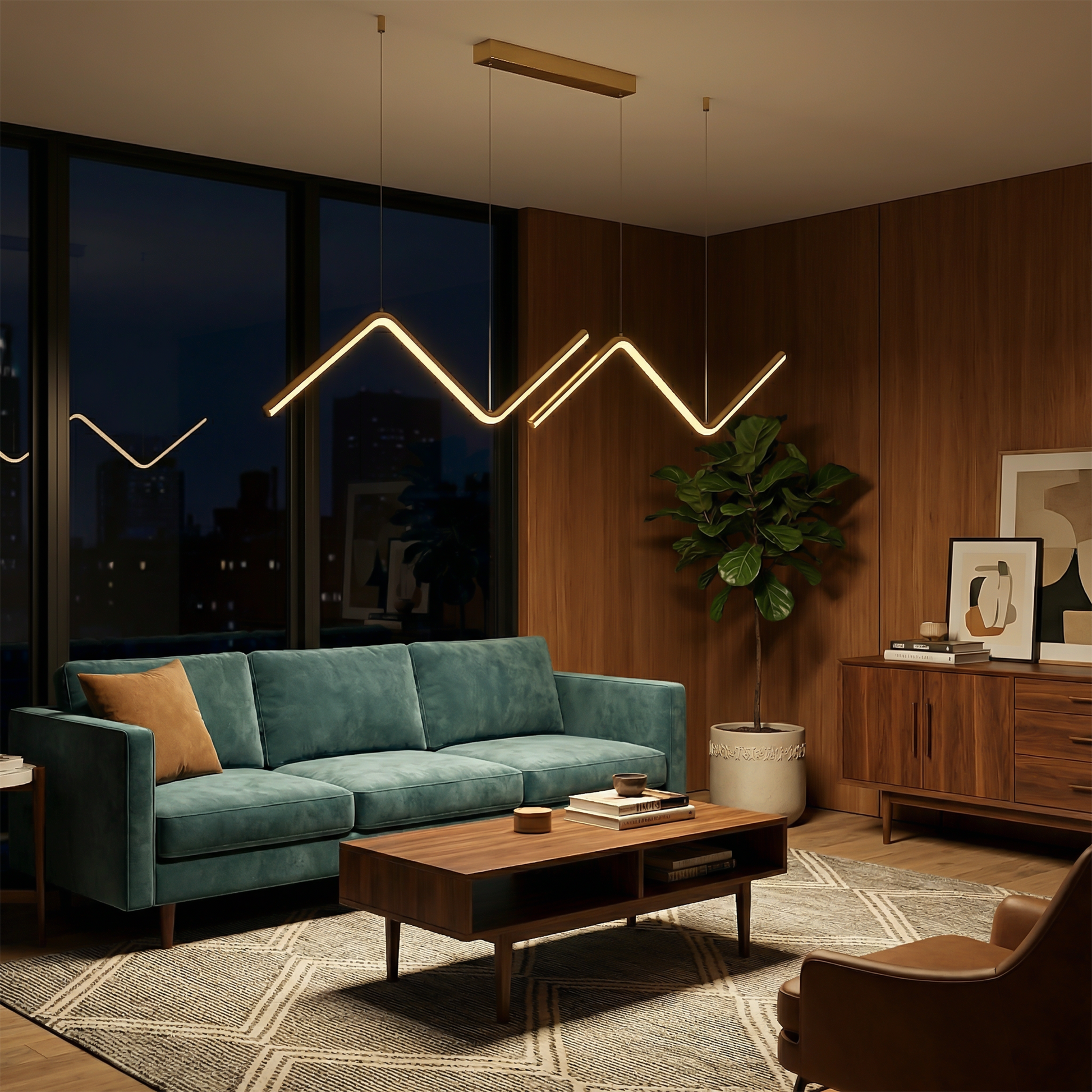 Ophanging modern design met verstelbaar licht en chique afwerkingen – Eclipse