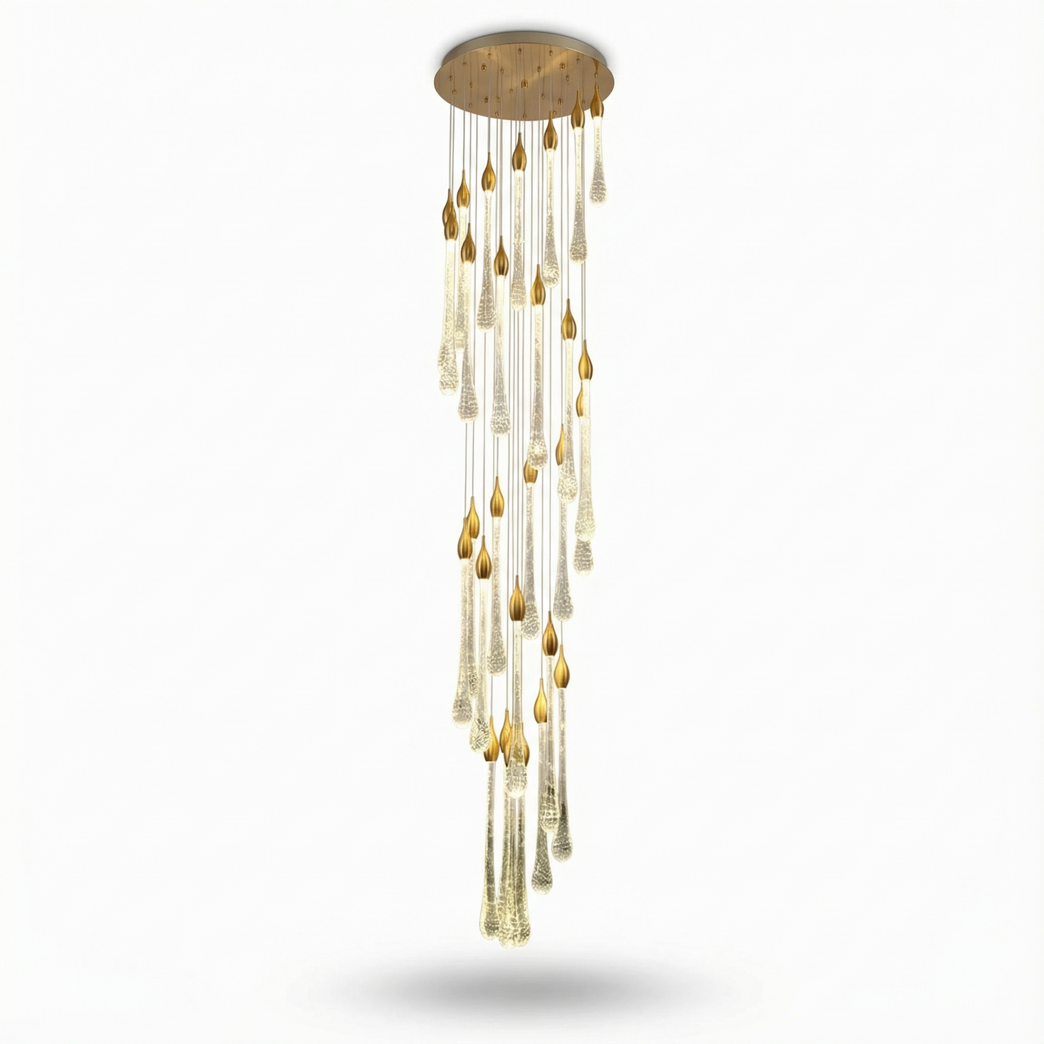 Gouden Kristallen Kroonluchter voor Trap – Cristalya