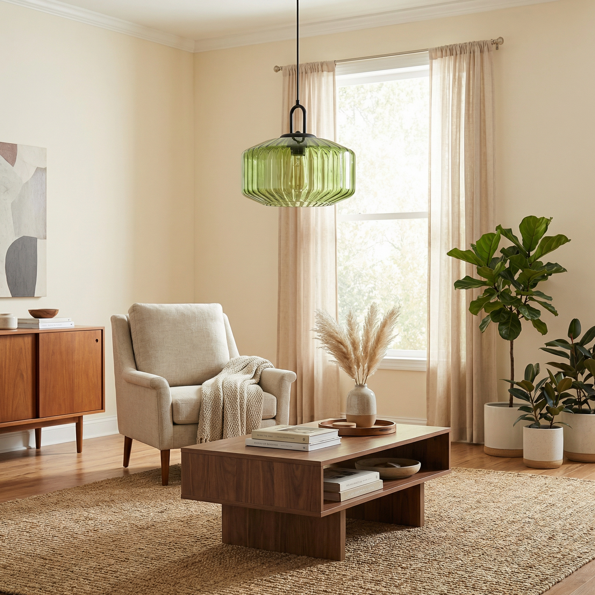 Textuur Glas Hanglamp Vintage Stijl – Tétra