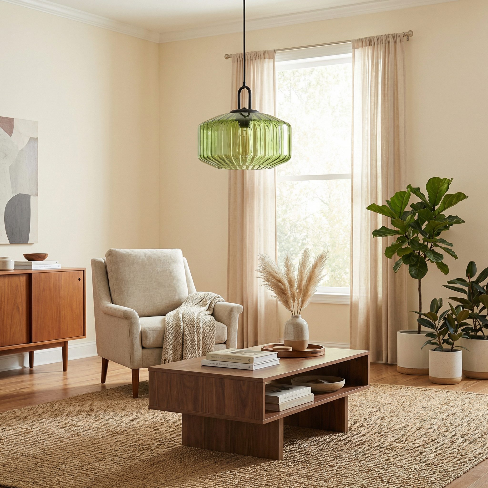 Textuur Glas Hanglamp Vintage Stijl – Tétra