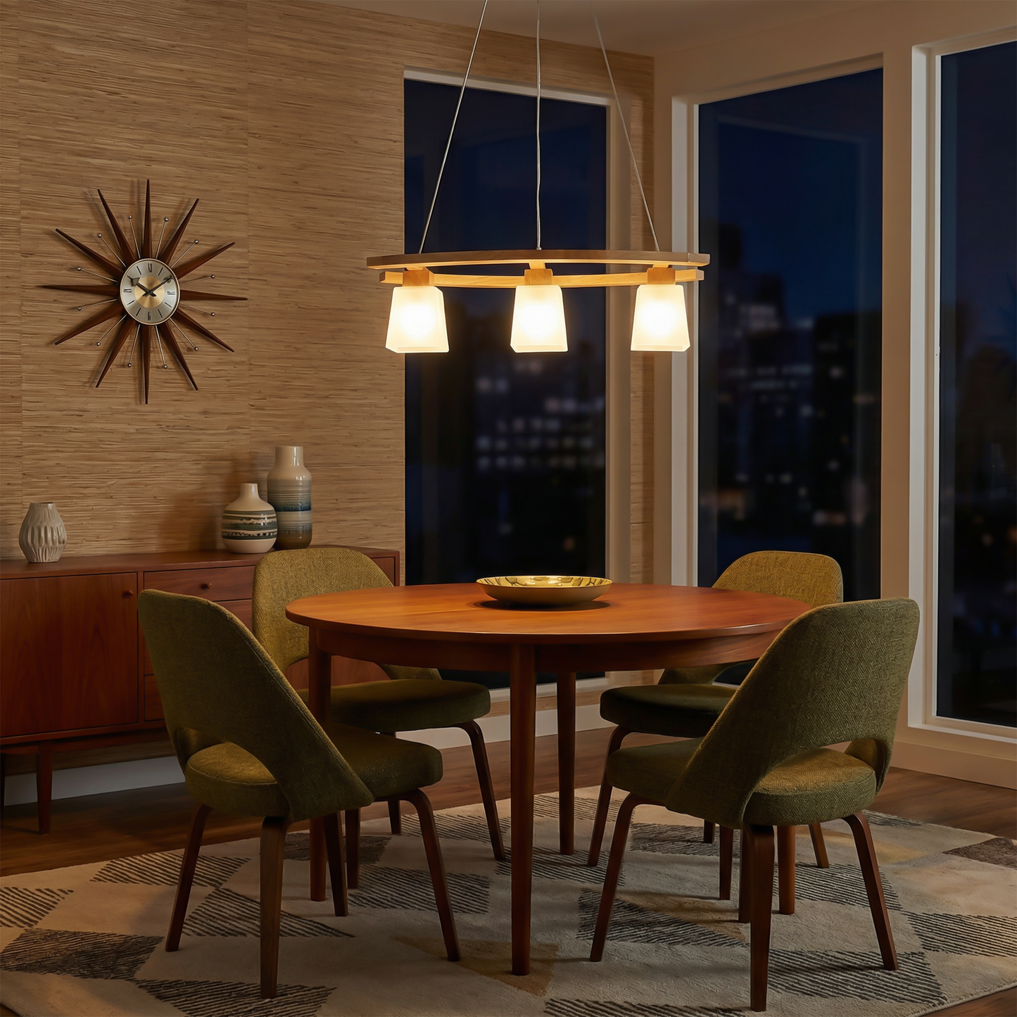 Hanglamp in hout moderne Japanse stijl – Senka