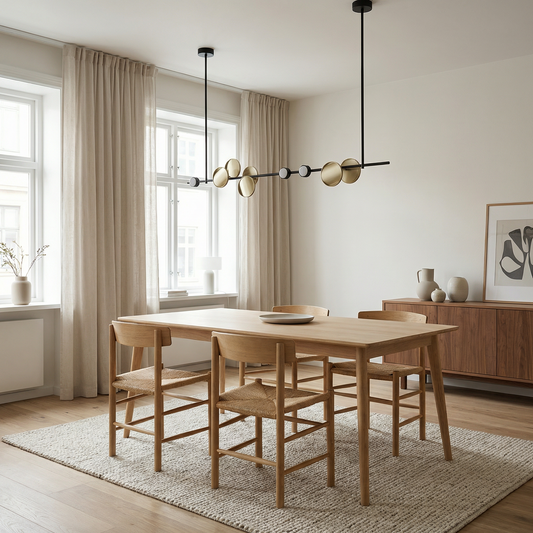 Tweekleurige Metalen Hanglamp Homogeen en Elegant Licht – Linéa