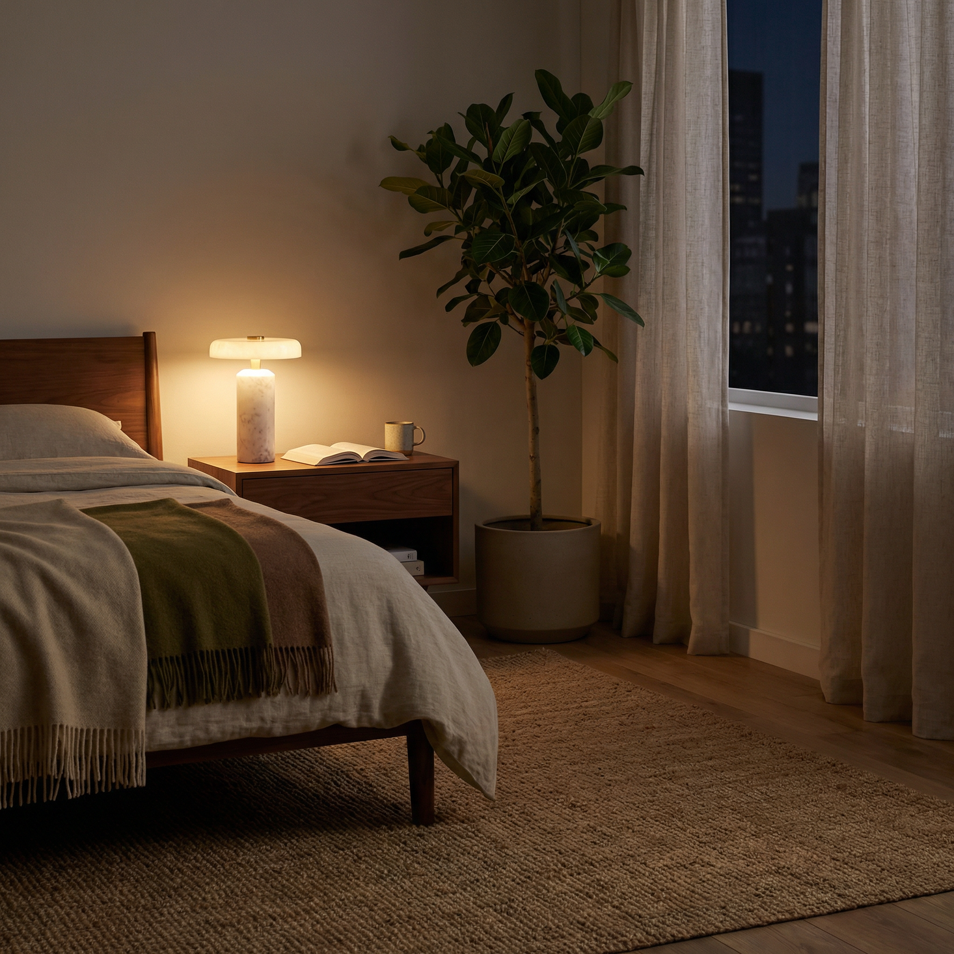 LED-tafellamp in Marmer voor Slaapkamer – Novaluce
