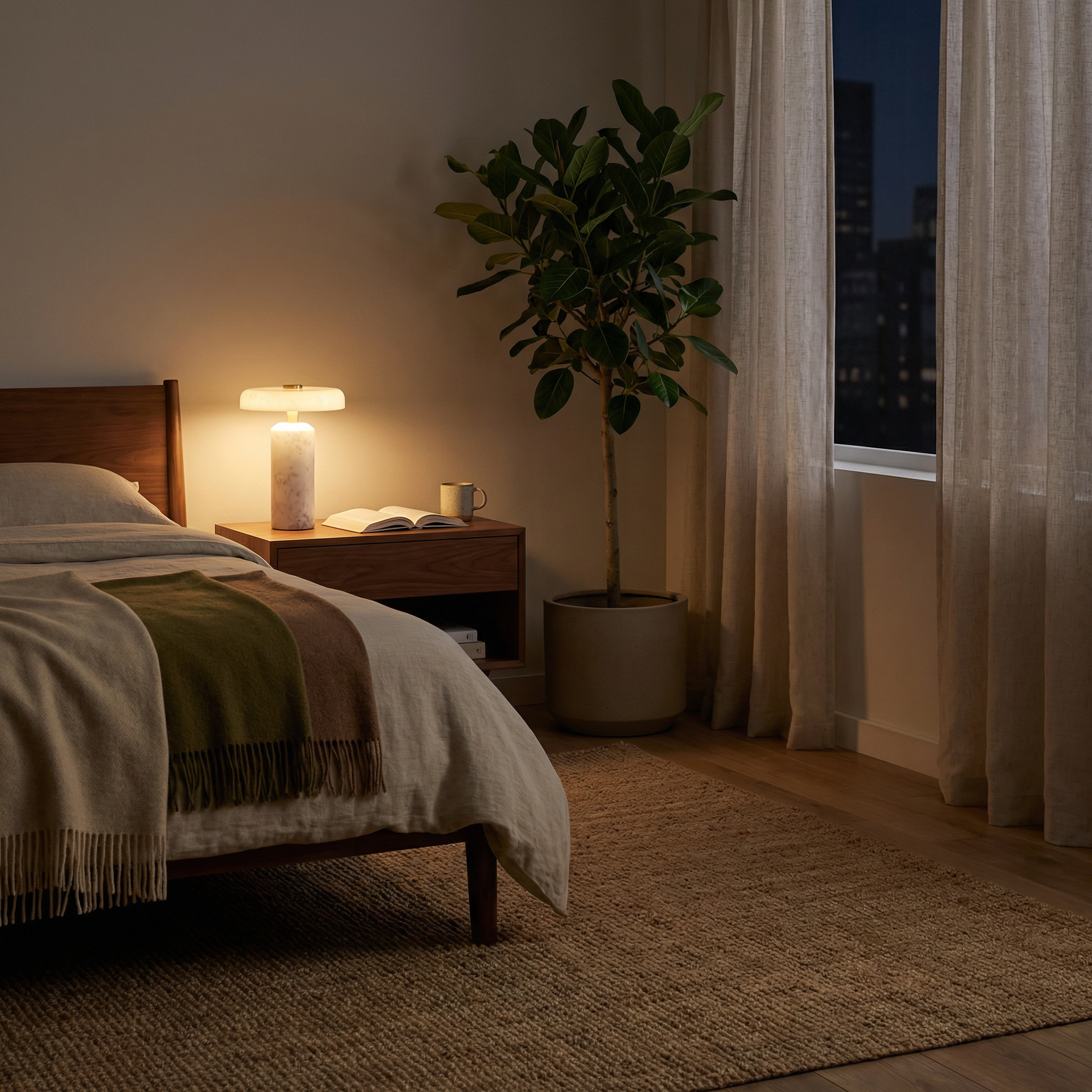 LED-tafellamp in Marmer voor Slaapkamer – Novaluce