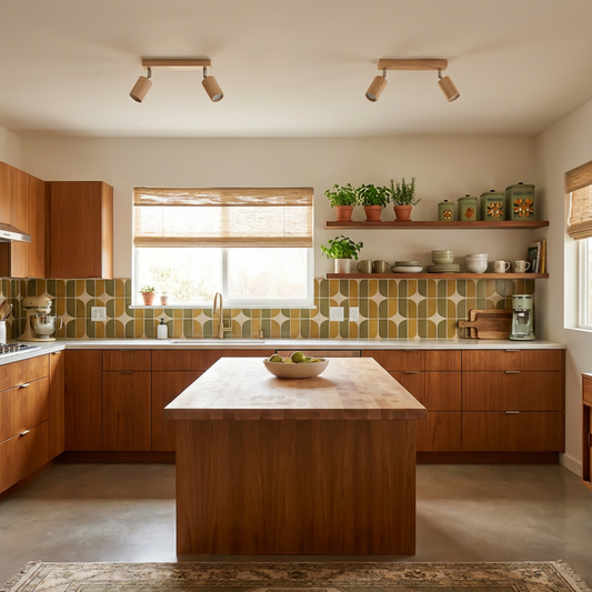 Plafonnier bois naturel orientable salon – Modèle Nørvian