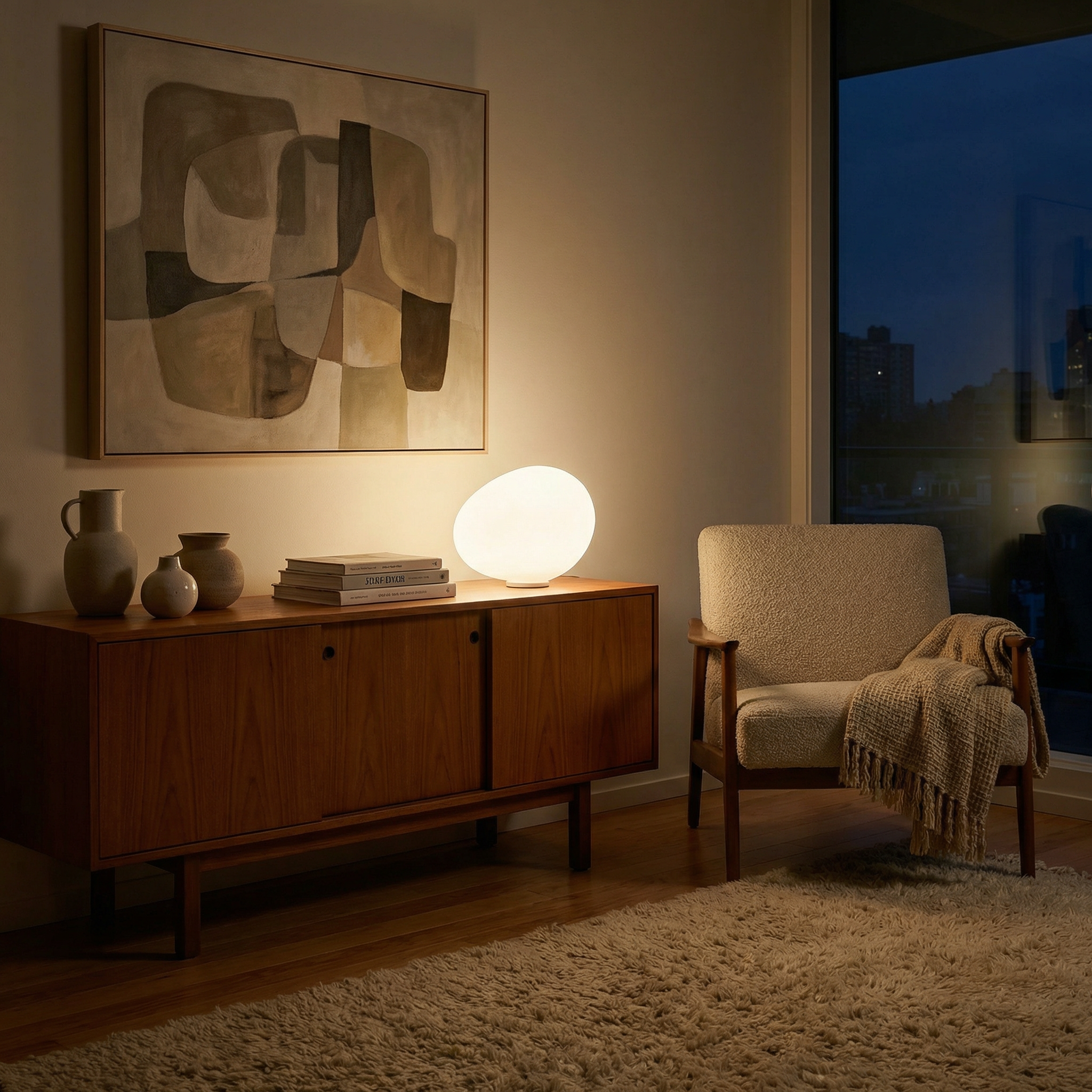 Zachte Lamp Keramische Voet Opaalkleurig Glas Veelzijdige Elegantie – Pietra
