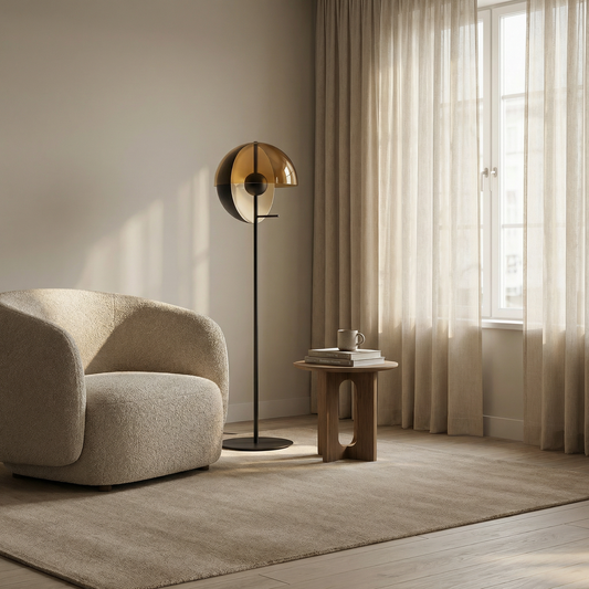 Glas-in-Lood Staande Lamp Metaal Post-Moderne Design – Lutopis