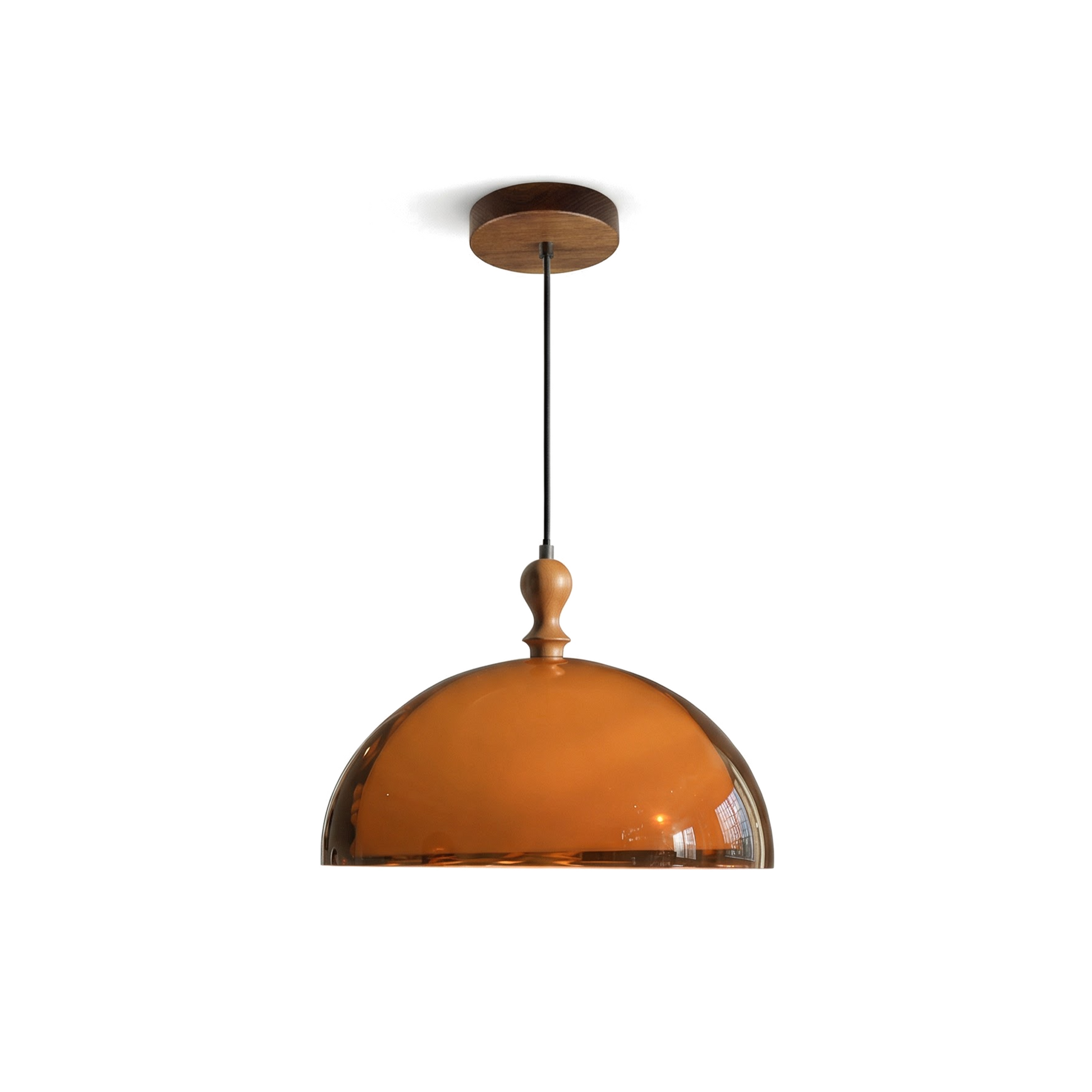 Bruine Acryl Hanglamp voor Eetkamer – Brunea