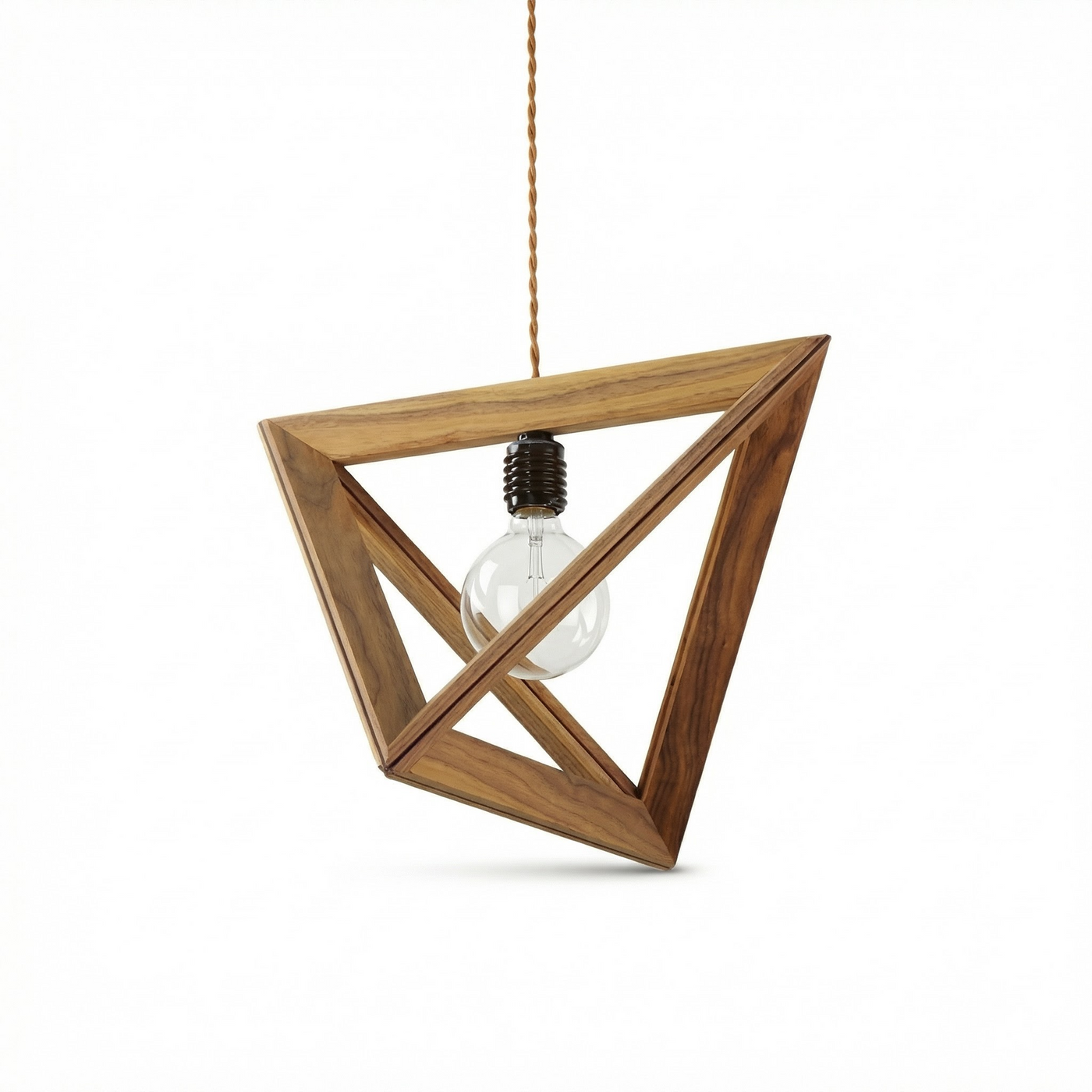 Suspension Bois Sculpté Art Déco – Lumysa
