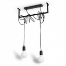 Minimalistische zwarte hanglamp 2 lampen – model Valenciae